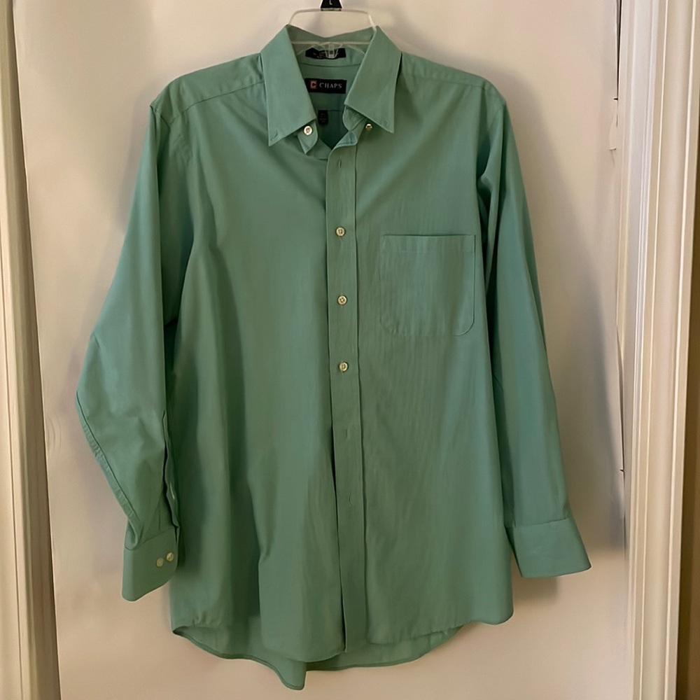 Chaps Mens Button Down, Dress Shirt
